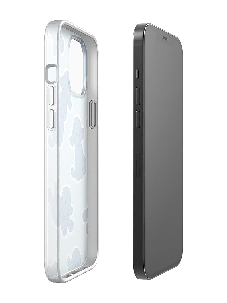 Compatible with iPhone 13 Mini Case Yuri on ice Blue Makkachin
